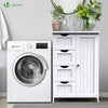 Meuble de salle de bain rangement 4 tiroirs 1 porte 82x55x30cm blanc - voonot.com