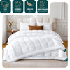 Couette 4 saisons doux 3 en 1 avec rembourrage polyester 500gsm 220x240cm blanc - voonot.com