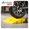 Lot de 2 Rampes de Trottoir en Polypropylene 25x27x7 cm Jaune - voonot.com