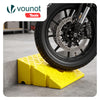 Lot de 2 Rampes de Trottoir en Polypropylene 25x27x13 cm Jaune - voonot.com