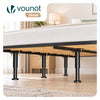 Lot de 4 Pieds de meubles lits Hauteur reglables 25-43 cm en metal noir - voonot.com