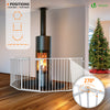 Barriere de securite cheminee pliable 3.75M 6 panneaux blanc - voonot.com