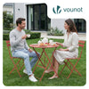 Set de Bistro en metal 1 table 2 chaises Rouge brique - voonot.com
