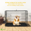 Cage pour chien pliable avec 2 portes verrouillable plateau amovible 92x58x64cm - voonot.com