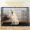 Cage pour chien pliable avec 2 portes verrouillable plateau amovible 122x75x81cm - voonot.com