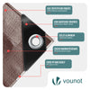 Bâche de Protection en Polyéthylène resistant et impermeable 240g/m² marron 4x8m - voonot.com