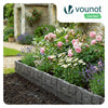 Lot de 175 pcs Bordure de jardin imitation pierre facile a installer 26.7m gris - voonot.com