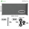 Brise vue occultant en HDPE 150g/m² 1x20m avec attaches de fixation gris - voonot.com