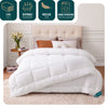 Couette 4 saisons doux 3 en 1 avec rembourrage polyester 500gsm 135x200cm blanc - voonot.com