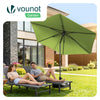 Parasol de jardin inclinable avec aeration et sac bandouliere 270cm vert olive - voonot.com