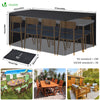 Housse salon de jardin bache de protection 420D 213x132x73cm noire - voonot.com