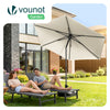 Parasol de jardin inclinable avec aeration et sac bandouliere 270cm beige - voonot.com