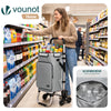 Chariot de course pliable monte escalier aluminium avec crochets gris - voonot.com