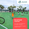Lot de 2 buts de football pliable pop up 120x80x80cm noir - voonot.com