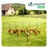 Kit cloture filet a poules PE avec piquets 30m orange - voonot.com