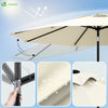 Parasol inclinable 2.70 x 2.40m avec housse de protection beige - voonot.com