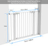 Barriere de Securite porte et escalier 100-108cm blanc pour animaux - voonot.com
