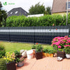 Brise vue occultant PVC 450g/m2 19cm x 140m Gris clair - voonot.com