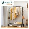 Portant a Vetements avec etagere Chaussures 8 Crochets Lateraux 110x41x147cm metal Noir - voonot.com