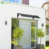 Auvent de porte marquise 120x80 cm en Polycarbonate anti UV Anthracite - voonot.com