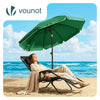 Parasol de jardin 2m avec ancrage sol et sac de transport Vert - voonot.com