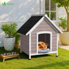 Niche pour Chien Extérieure en Bois 72x65x83cm gris - voonot.com