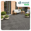 Lot de 16 dalles clipsables exterieures 30x30cm en Composite WPC Gris - voonot.com