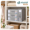 Lot de 6 Sacs de Rangement Drap de Lit Pliable 38,5x33x12cm Gris - voonot.com