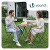 Set de Bistro en metal 1 table 2 chaises Gris - voonot.com