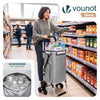 Chariot de courses pliable monte escalier aluminium avec sac isotherme gris - voonot.com