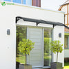 Auvent de porte marquise 200x80 cm en Polycarbonate anti UV Anthracite - voonot.com