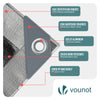 Bâche de Protection en Polyéthylène resistant et impermeable 180g/m² gris et noir 6x8m - voonot.com