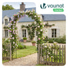 Lot de 4 Arche de jardin pour plantes grimpantes 140x37x240cm en metal Noir - voonot.com