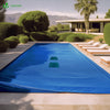 Bache piscine rectangulaire double couche en Polyethylene 160 gr/m2 avec filet ecoulement 4x9m Bleue - voonot.com