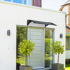 Auvent de porte marquise 100x80 cm en Polycarbonate anti UV Anthracite - voonot.com