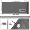 Brise vue occultant en HDPE 230g/m² 1x20m avec attaches de fixation gris - voonot.com