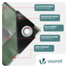 Bâche de Protection en Polyéthylène resistant et impermeable 240g/m² vert et argent 4x8m - voonot.com