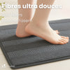 Lot de 2 Tapis de Bain Antidérapant chenille microfibre 60x90cm gris - voonot.com