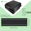 Toile de paillage contre les mauvaises herbes 25Mx1M avec 50 piquets Anti-UV 100g/m2 - voonot.com