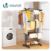 Sechoir a linge etendoir renforce 4 niveaux 125x62x173cm noir - voonot.com