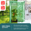 Serre de jardin Serre tomates avec grande porte enroulable bache PE renforcee 135g/m2 100x50x150cm Vert - voonot.com
