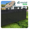 Brise vue occultant en HDPE 90g/m² 1.5x20m avec attaches de fixation anthracite - voonot.com