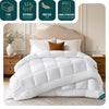 Couette 4 saisons doux 3 en 1 avec rembourrage polyester 500gsm 155x200cm blanc - voonot.com