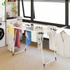 Sechoir a linge etendoir sur pied avec ailes hautes 175x92x106cm Blanc - voonot.com