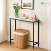 Console table style industriel en metal et MDF 75x24x75 cm Blanc - voonot.com