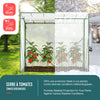 Serre de jardin Serre tomates avec porte et fenetres moustiquaire bache PE renforcee 135g/m2 200x77x170cm Blanc - voonot.com