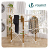 Etendoir a linge deluxe pliable grande capacite 173x94x123cm style bois blanc - voonot.com