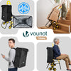 Chariot de courses pliable avec siege Jaune - voonot.com
