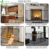 Barriere de securite Grande Version 3.6M 6 Panneaux noire - voonot.com