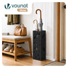 Porte-parapluies Metal avec bac de recuperation eau et 4 Crochets Motif Parapluie 15.5 x 15.5 x 43.5 cm noir - voonot.com